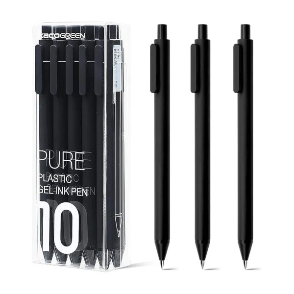 Xiaomi Kaco Pure Plastic Gel Ink Pen Set 10pcs K1015 Black with 0.5mm tip and smooth ink flow