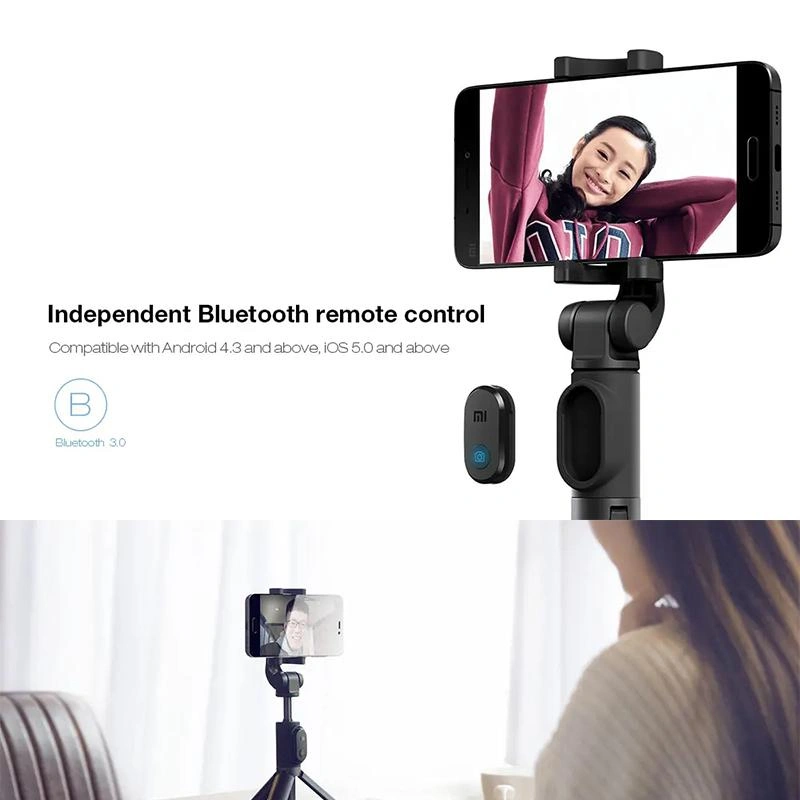 Xiaomi Mi Tripod Selfie Stick with Bluetooth Remote – Wireless Shutter & Tripod Combo