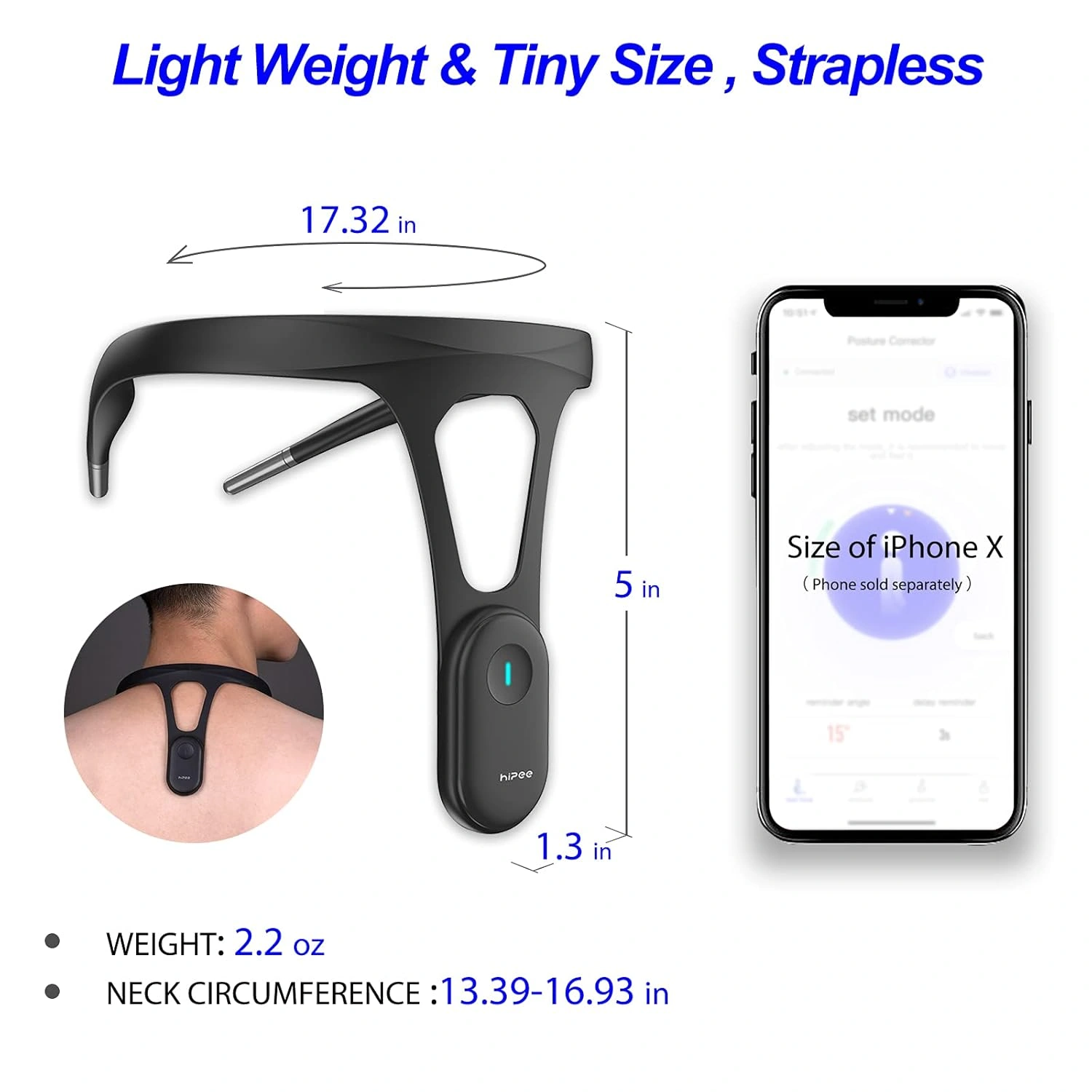 Xiaomi Youpin Hipee Smart Posture Corrector P1 with Real-Time App Monitoring and Vibration Alerts