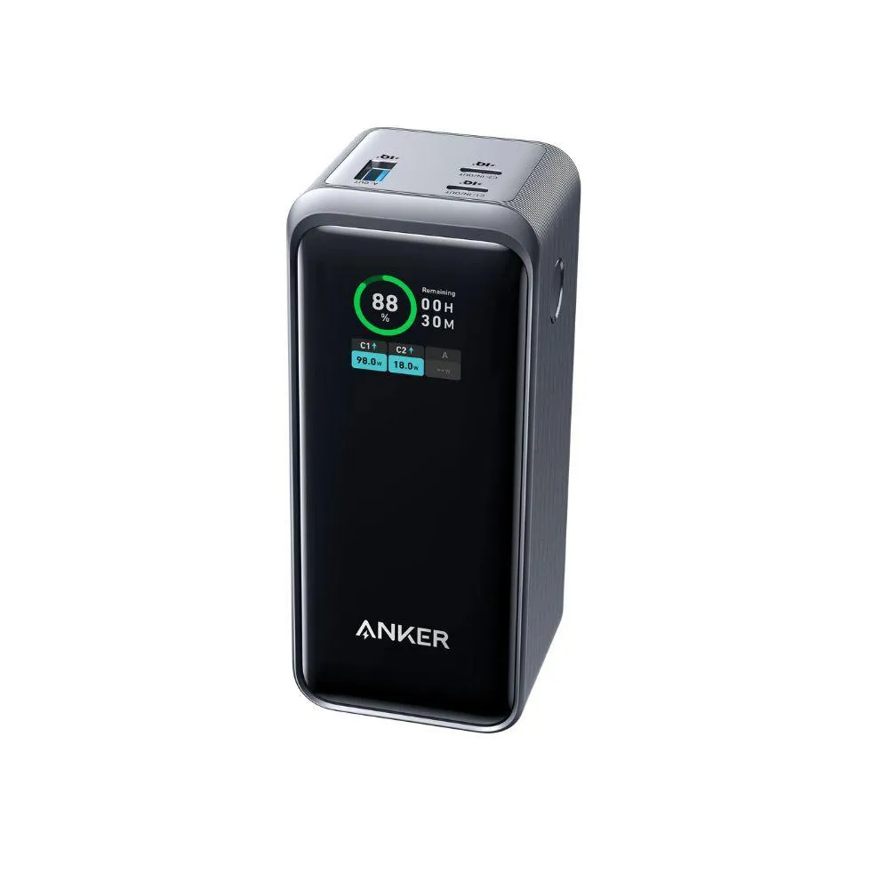 Anker Prime 20000mAh 200W Power Bank with Dual USB-C Ports and Smart Display A1336