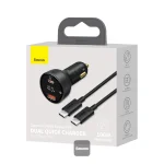 baseus-100w-digital-display-pps-dual-port-car-charger-type-c-usb-fast-charging