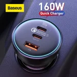 baseus-160w-car-charger-qualcomm-qc5-fast-charging-2c-1u-with-100w-type-c-cable