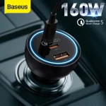 baseus-160w-car-charger-qualcomm-qc5-fast-charging-2c-1u-with-100w-type-c-cable