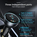 baseus-160w-car-charger-qualcomm-qc5-fast-charging-2c-1u-with-100w-type-c-cable