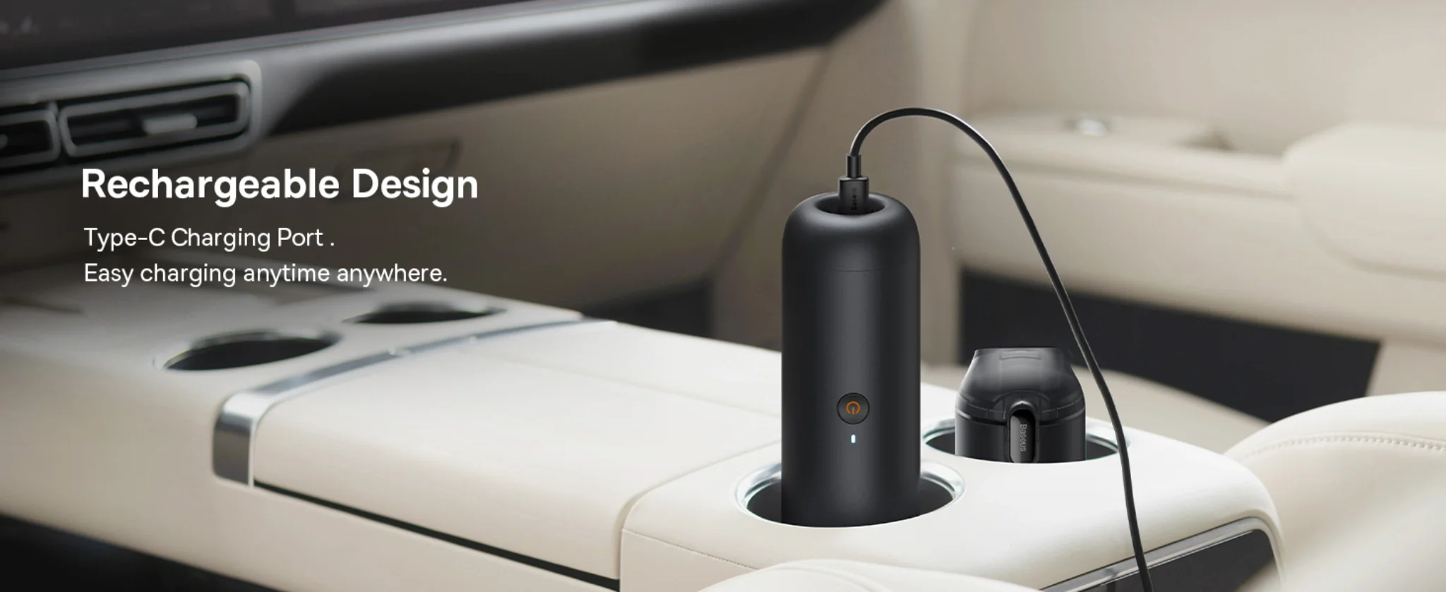 Baseus A3 Lite 4-in-1 Car Vacuum Cleaner with Air Pump, Inflator, Blower, USB-C Charging