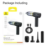 Baseus AT Car Vacuum Cleaner Wireless 5000Pa Dust Blower with Type-C Charging – Cosmic Black