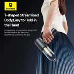 Baseus AT Car Vacuum Cleaner Wireless 5000Pa Dust Blower with Type-C Charging – Cosmic Black
