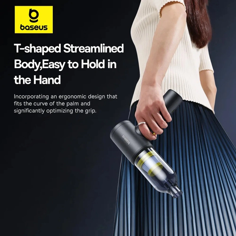 Baseus AT Car Vacuum Cleaner Wireless 5000Pa Dust Blower with Type-C Charging – Cosmic Black