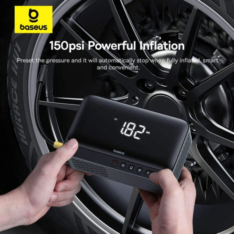 Baseus BS-CH013 600A Car Jump Starter with Power Bank, Tire Inflator, and LED Light