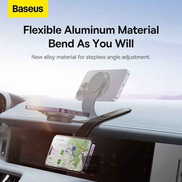 Baseus C02 Pro Magnetic Wireless Charging Car Mount 15W for iPhone and Android – Black