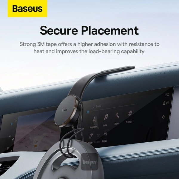 Baseus C02 Pro Magnetic Wireless Charging Car Mount 15W for iPhone and Android – Black