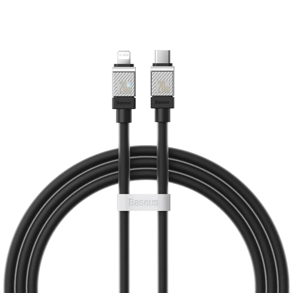 Baseus CoolPlay USB-C to Lightning Fast Charging Cable 20W – 1M Black