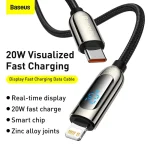 Baseus Type-C to iPhone 20W PD Fast Charging Cable with Digital Display – E Club