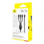 Baseus Flash Series 3 One-for-Three USB-C to USB-C Fast Charging Cable 100W – 1.5M Black