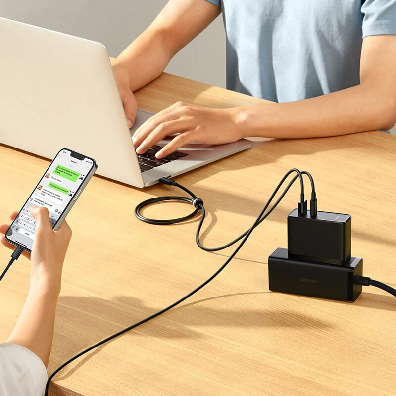 baseus-gan5-pro-fast-charger-100w-cn-black-model-ccgp090001-type-c-usb-a-cable