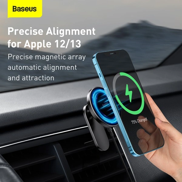 Baseus Magnetic Wireless Car Charger 15W for iPhone 13 12 Pro Max MagSafe Mount WXJN-01