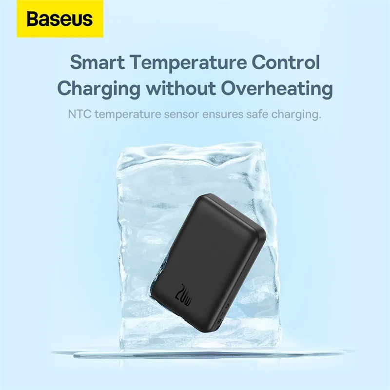 Baseus Magnetic Wireless Power Bank 10000mAh 20W with 60W USB-C Cable – Black