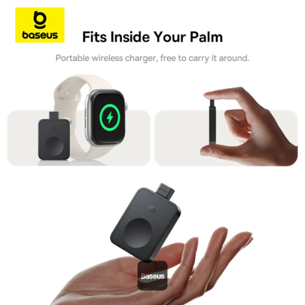 Baseus MagPro Magnetic Wireless Charger for Apple Watch – 2.5W USB-C Travel Charging Pad