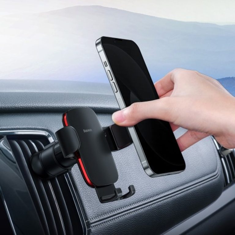 Baseus Metal Age II Gravity Car Phone Holder – Air Vent Mount with Automatic Locking for 4 to 6 Inch Smartphones
