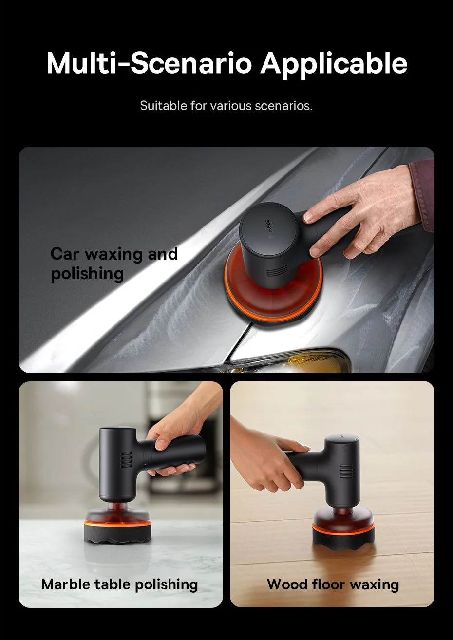 Baseus NEOPower Mini Car Waxer Lite Cordless Automotive Polishing Machine with Adjustable Speed – Black