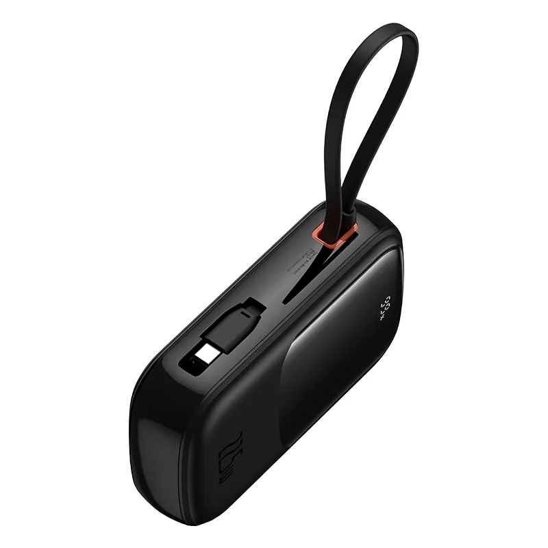 Baseus QPOW Pro+ 20000mAh Power Bank with Built-in USB-C Cable – 22.5W Fast Charging for iPhone 15 and USB-C Devices