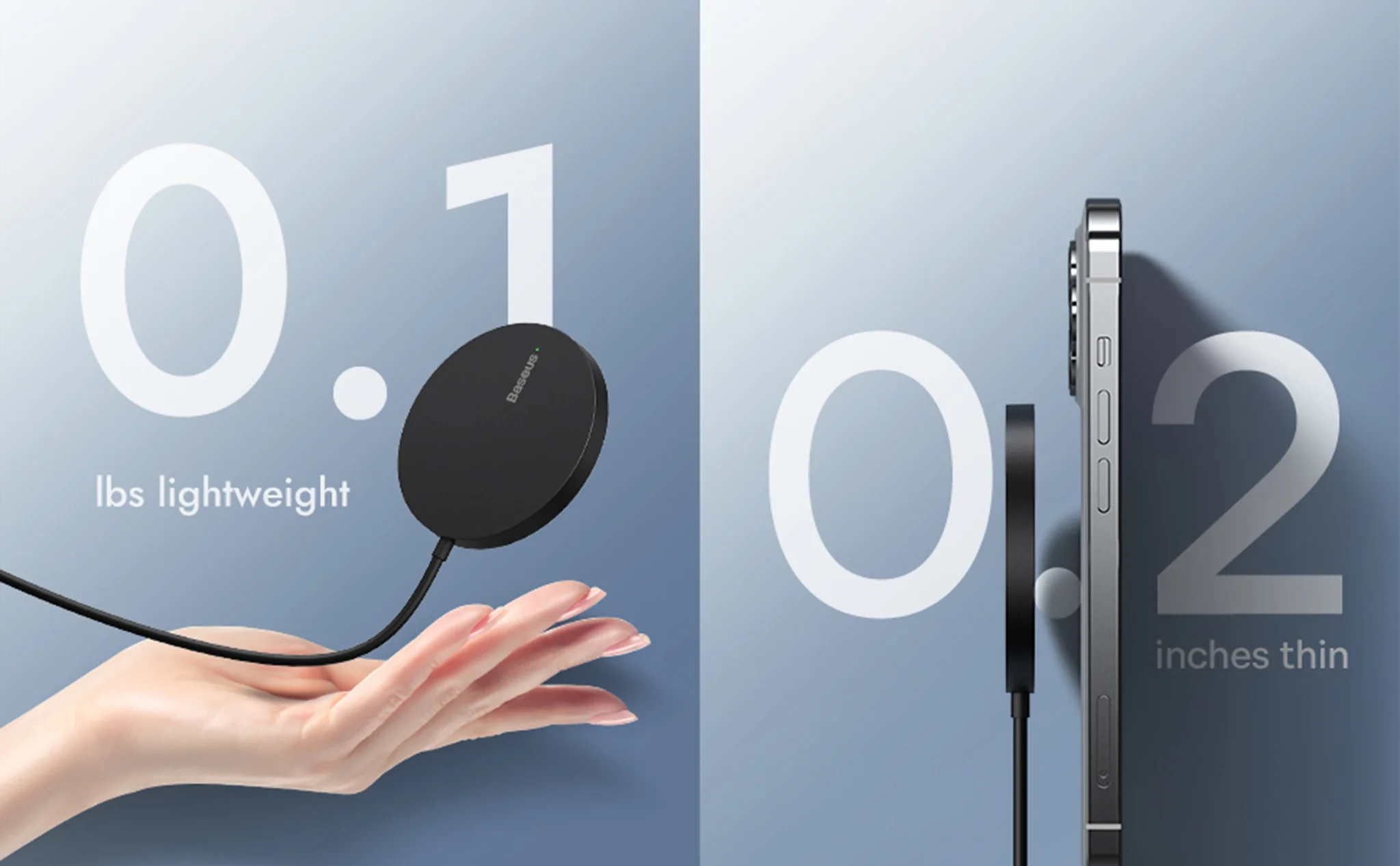 Baseus Simple Mini3 15W MagSafe Magnetic Wireless Charger Snap-On Pad for iPhone