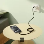 Baseus Tungsten Gold Magnetic 100 W USB‑C to USB‑C Fast Charging Cable 1 m Black