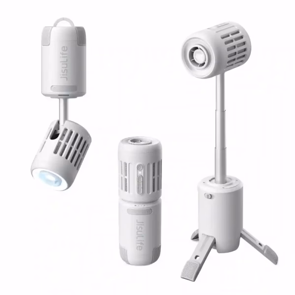 JisuLife Outdoor Fan Ultra1 portable 10‑speed fan with LED light and power bank