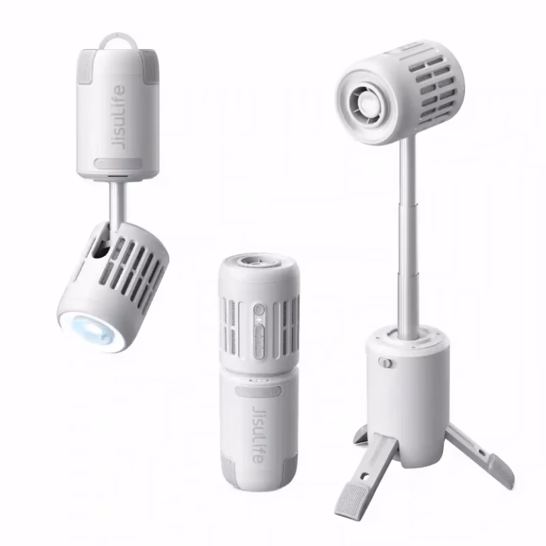 JisuLife Outdoor Fan Ultra1 portable 10‑speed fan with LED light and power bank