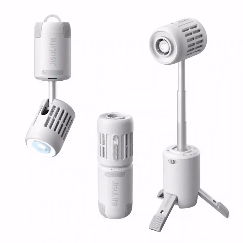 JisuLife Outdoor Fan Ultra1 portable 10‑speed fan with LED light and power bank