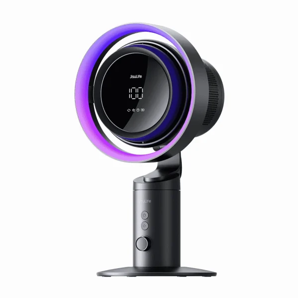 JisuLife Table Fan Pro3 turbo desk fan with 7‑color ambient light and 8000 mAh battery