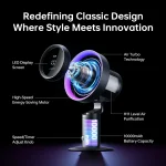 JisuLife Table Fan Pro3 turbo desk fan with 7‑color ambient light and 8000 mAh battery