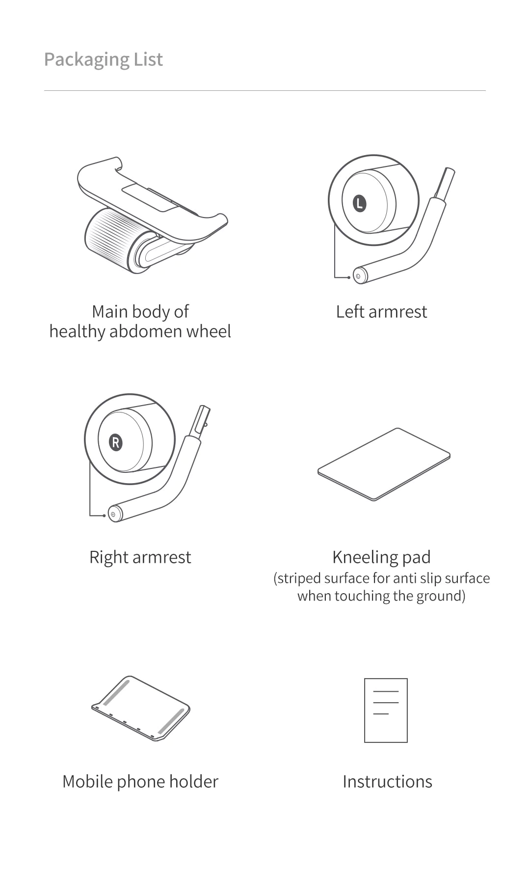 Mijia Smart Abdominal Wheel MJJFL01YM with Self-Rebound, LED Display, and App-Guided Training
