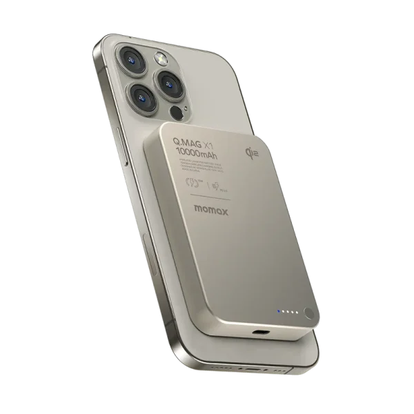 Momax Q.Mag X1 Qi2 Gen 2 Magnetic Wireless Power Bank 10000mAh with 15W MagSafe and 20W USB-C PD Fast Charging
