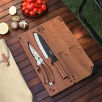 NexTool Camp Chef Cookware NE20171 – Cutting board with knife, scissors, and sharpener in waterproof outdoor set