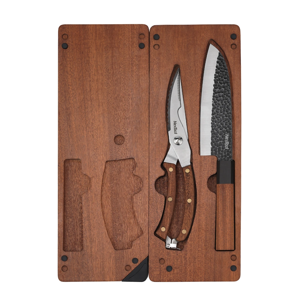 NexTool Camp Chef Cookware NE20171 – Cutting board with knife, scissors, and sharpener in waterproof outdoor set