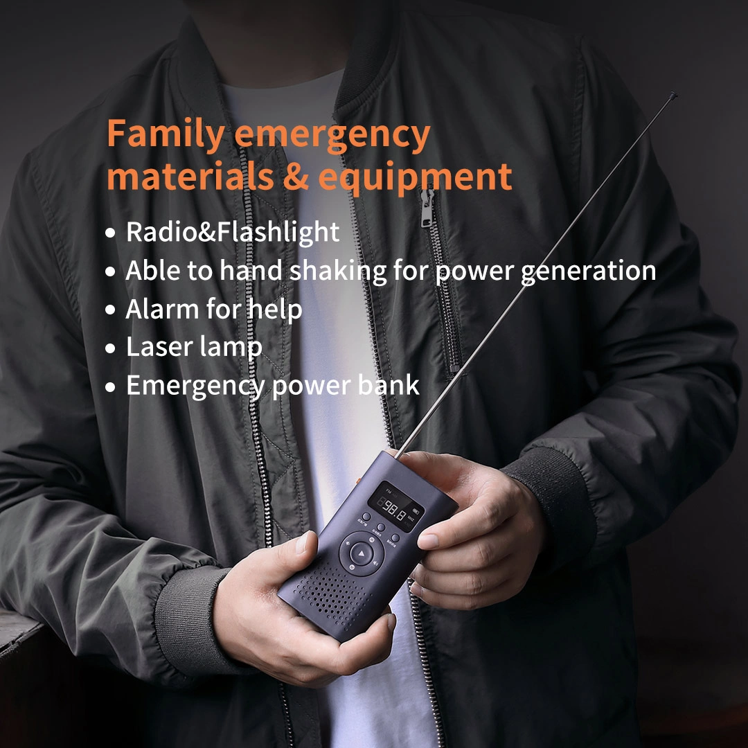 NexTool Multi-function Emergency Hand Crank Radio NE20092 6-in-1 Survival Tool with Flashlight and Power Bank