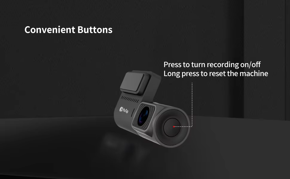 Protap M1 Dash Cam 1440P Car Camera with 130° FOV, Night Vision, and 24H Parking Monitor