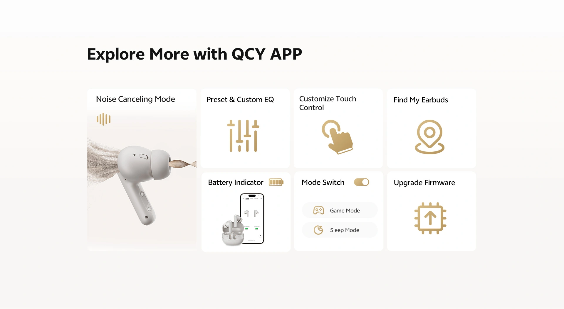 QCY HT15 Adaptive ANC 45dB True Wireless Earbuds with 6-Mic Clear Calls – E Club