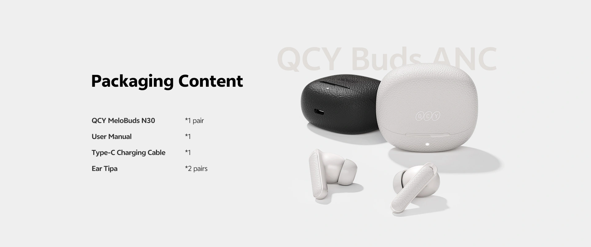 QCY HT15 Adaptive ANC 45dB True Wireless Earbuds with 6-Mic Clear Calls – E Club