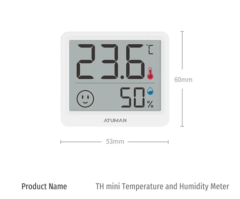 Xiaomi Atuman TH Mini Thermo Hygrometer with LCD screen for indoor temperature and humidity monitoring