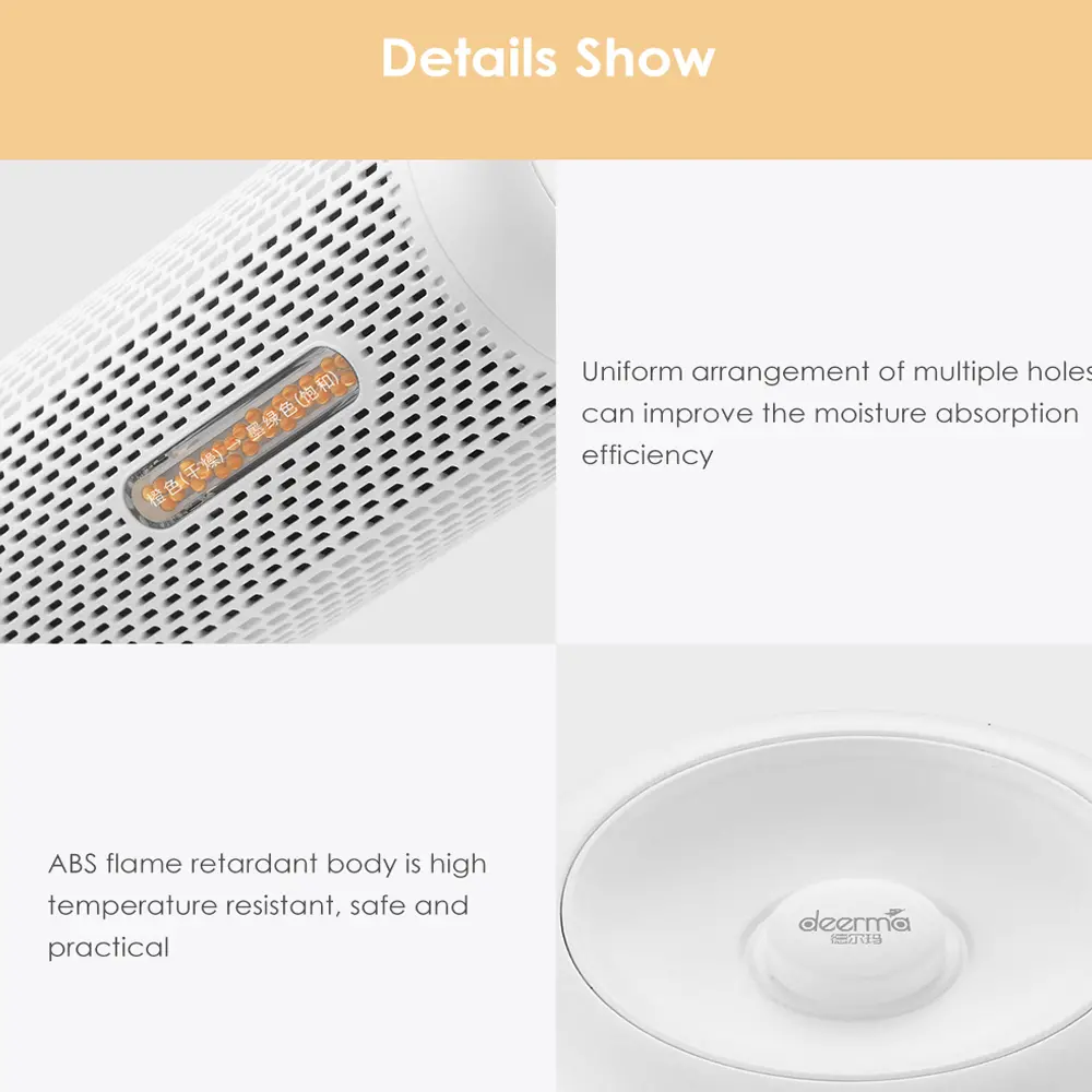 Xiaomi Deerma DEM-CS50M Mini Electric Air Dehumidifier for Wardrobes and Small Spaces
