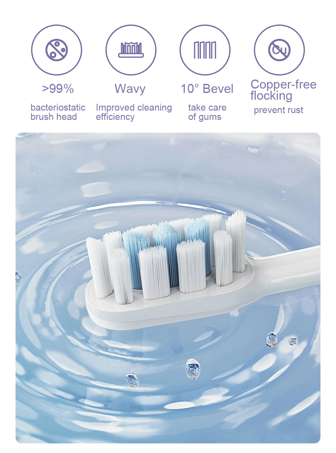 Xiaomi Electric Toothbrush T302 with 4 brushing modes, IPX8 waterproof, wireless charging, and 150-day battery