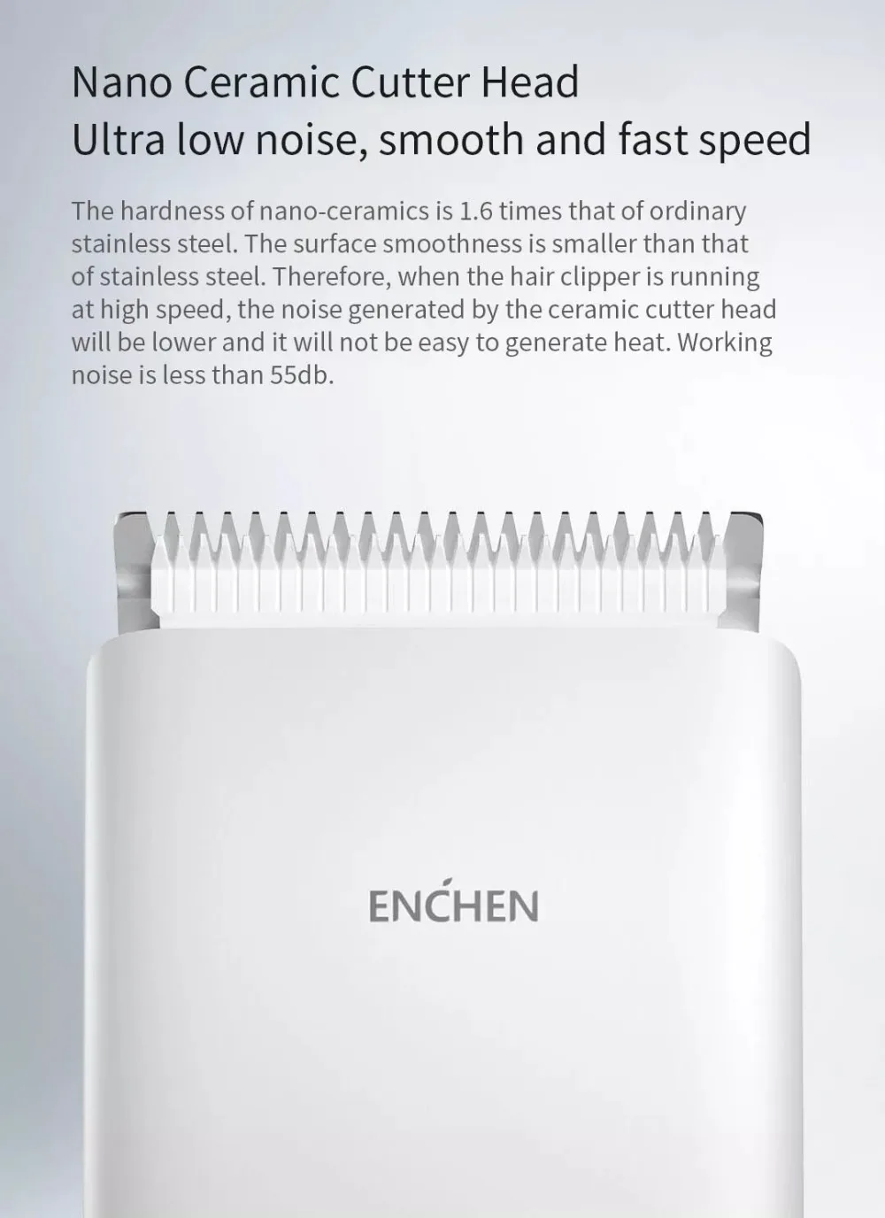 Xiaomi Enchen Boost Hair Clipper USB Rechargeable Adjustable Trimmer for Men and Kids