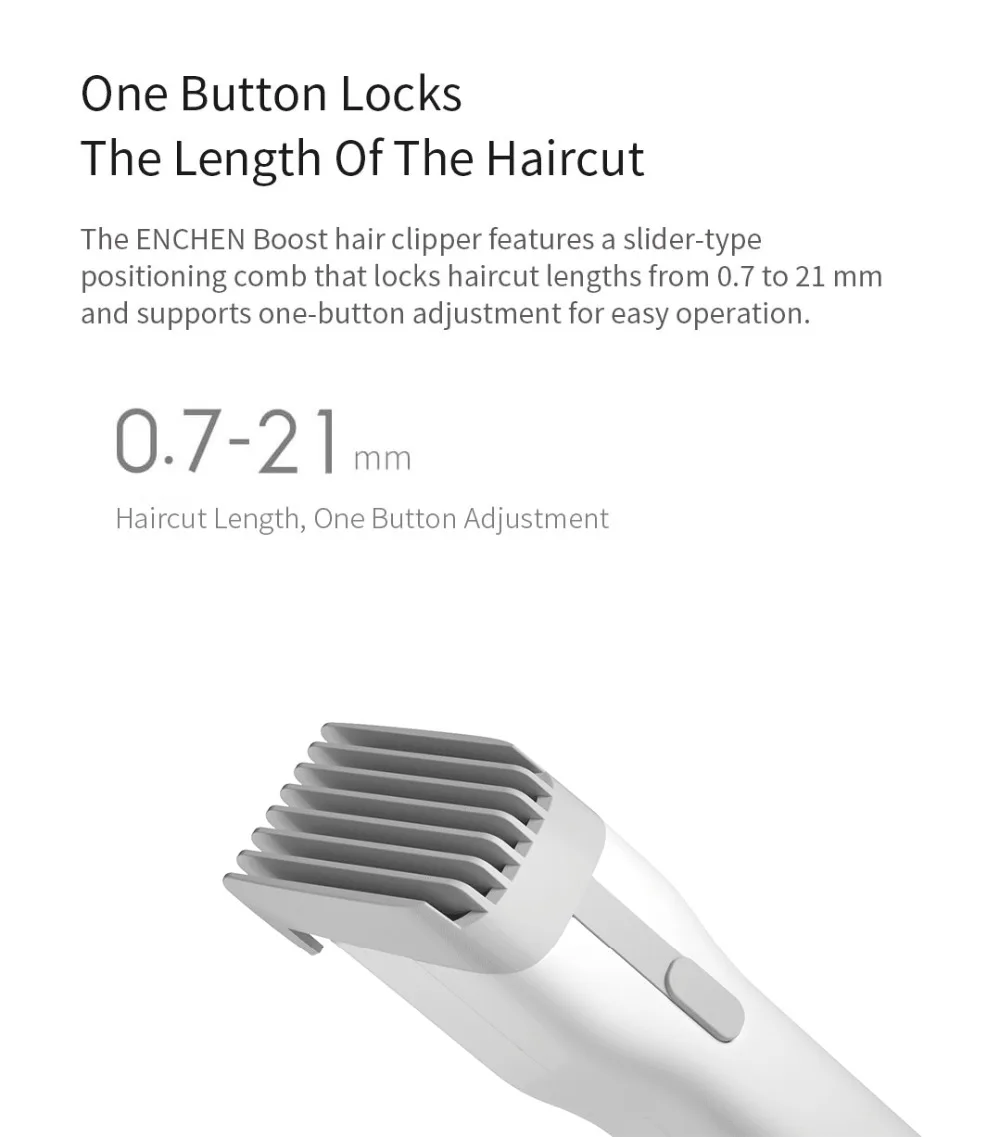 Xiaomi Enchen Boost Hair Clipper USB Rechargeable Adjustable Trimmer for Men and Kids
