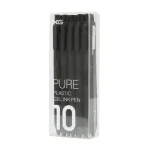 Xiaomi Kaco Pure Plastic Gel Ink Pen Set 10pcs K1015 Black with 0.5mm tip and smooth ink flow