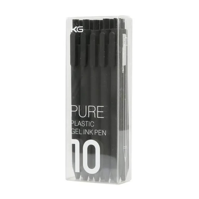 Xiaomi Kaco Pure Plastic Gel Ink Pen Set 10pcs K1015 Black with 0.5mm tip and smooth ink flow