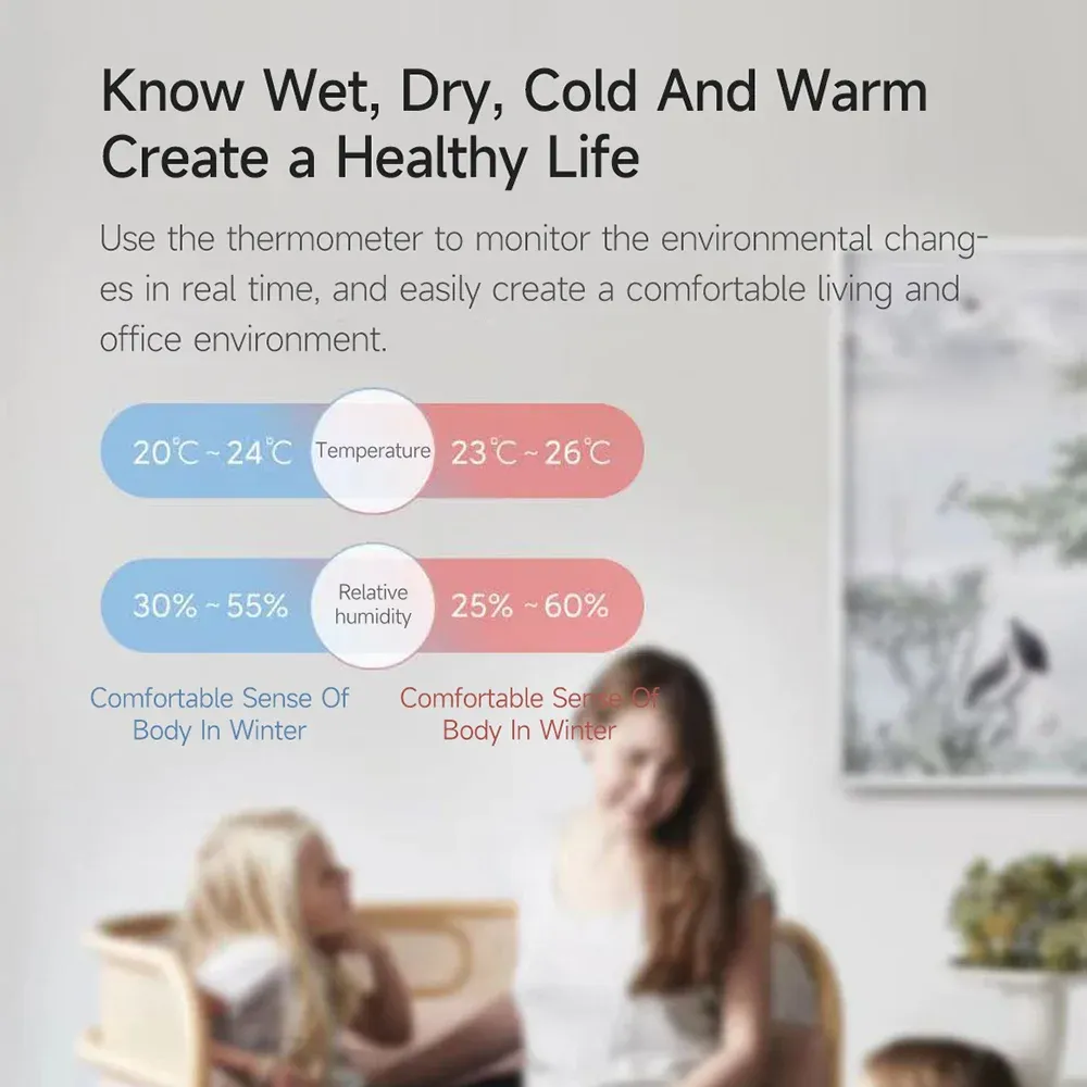 Xiaomi MIIIW Comfort Temperature and Humidity Clock S210 with LCD Display and Environmental Monitor