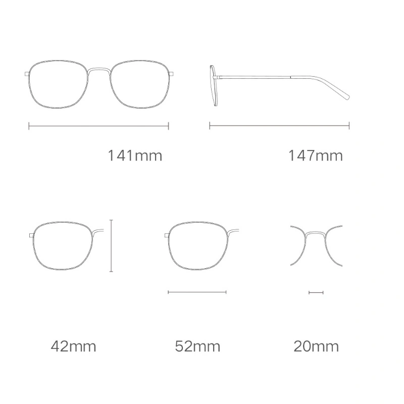 Xiaomi Mijia Blue Light Filter Monitor Glasses with nickel-free metal frame, available in black and rose gold, with 40%+ blue light protection and retro style