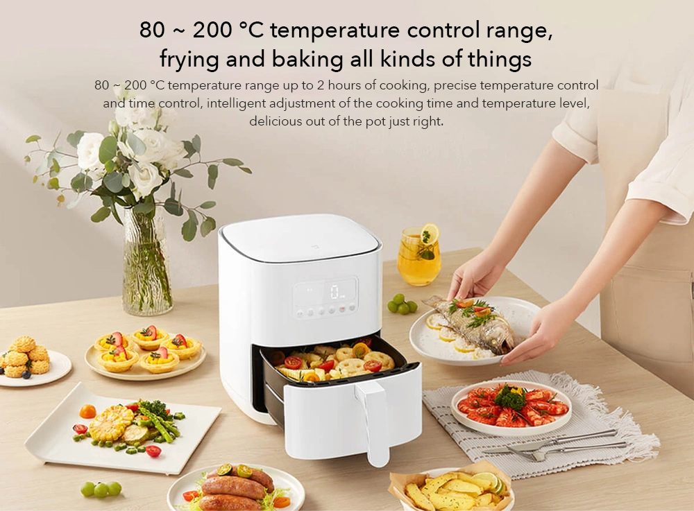 Xiaomi Mijia Smart Air Fryer 4L MAF03 – App-Controlled Oil-Free Cooking with Non-Stick Basket